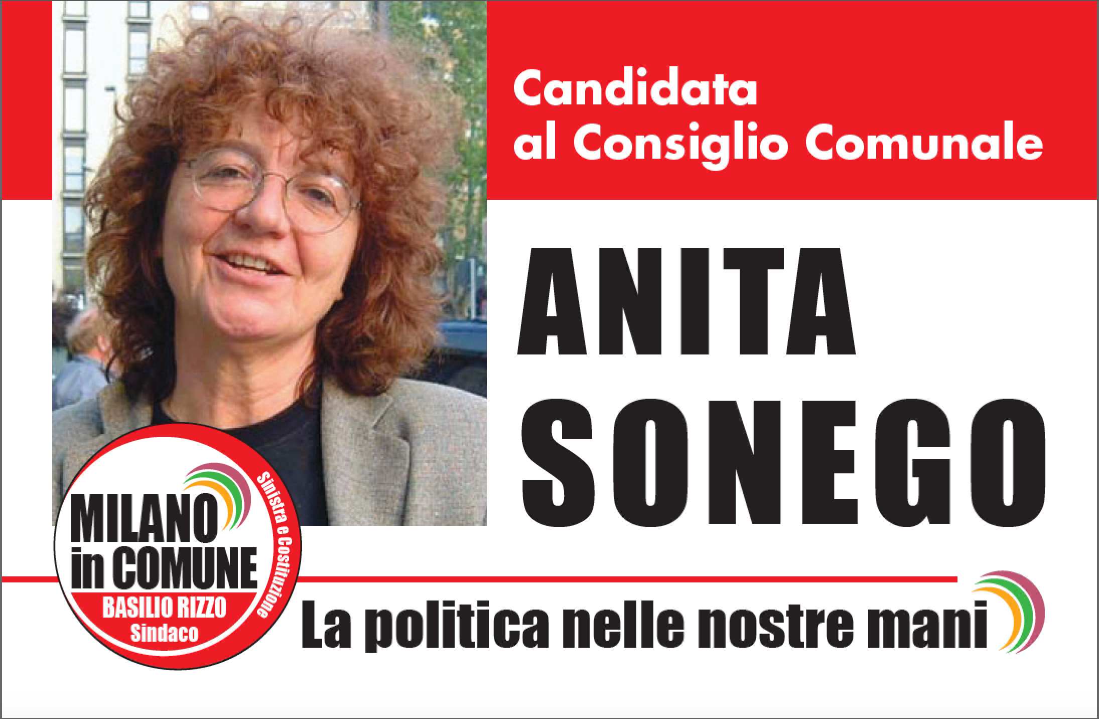 Campagna di autofinanziamento per la candidatura di ANITA SONEGO